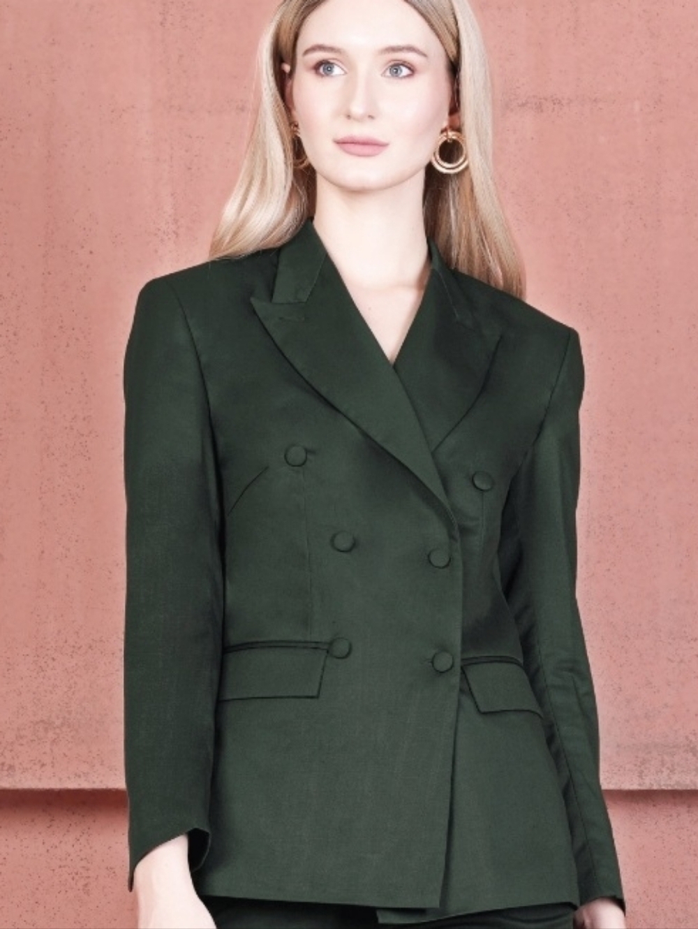 French Crown Double-Breasted Blazer Size L